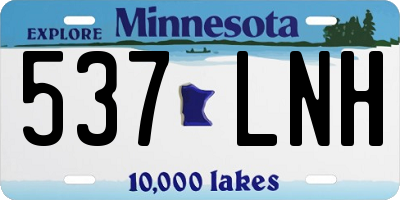 MN license plate 537LNH