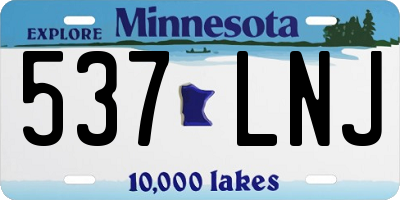 MN license plate 537LNJ