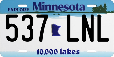 MN license plate 537LNL