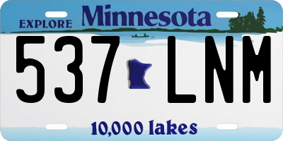 MN license plate 537LNM