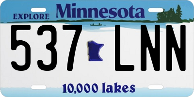MN license plate 537LNN