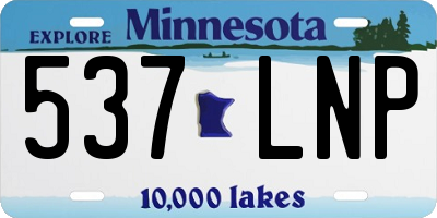 MN license plate 537LNP