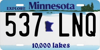 MN license plate 537LNQ