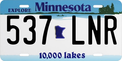 MN license plate 537LNR
