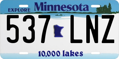 MN license plate 537LNZ