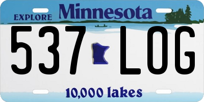 MN license plate 537LOG