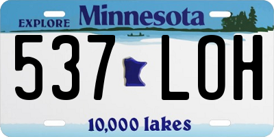 MN license plate 537LOH
