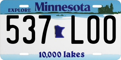 MN license plate 537LOO