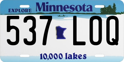 MN license plate 537LOQ