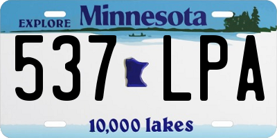 MN license plate 537LPA