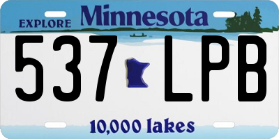 MN license plate 537LPB