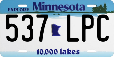 MN license plate 537LPC