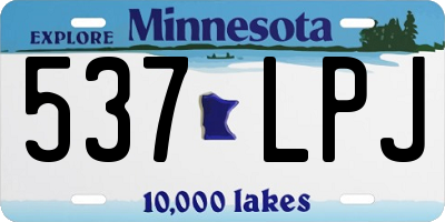 MN license plate 537LPJ
