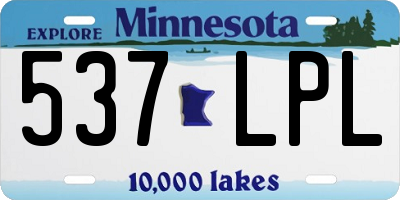 MN license plate 537LPL