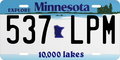 MN license plate 537LPM