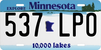 MN license plate 537LPO