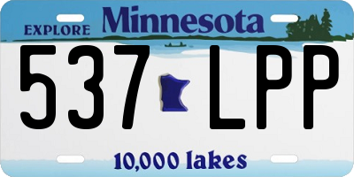MN license plate 537LPP