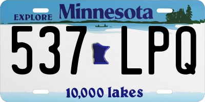 MN license plate 537LPQ