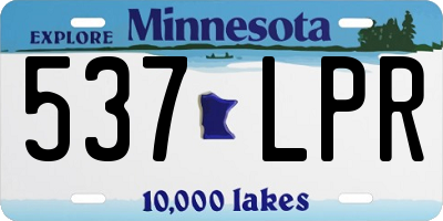 MN license plate 537LPR