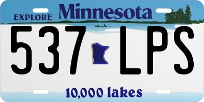 MN license plate 537LPS