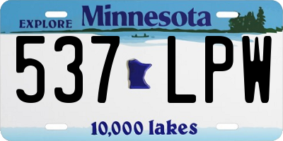 MN license plate 537LPW