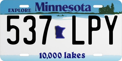 MN license plate 537LPY