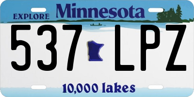 MN license plate 537LPZ
