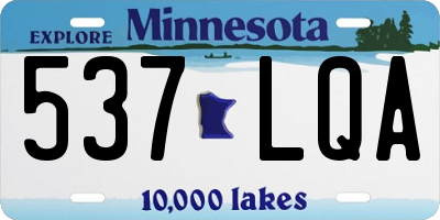 MN license plate 537LQA