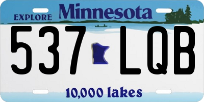 MN license plate 537LQB