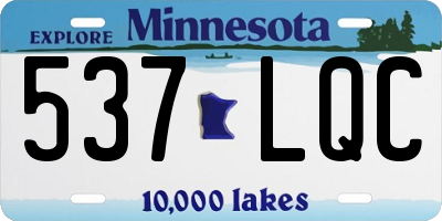 MN license plate 537LQC