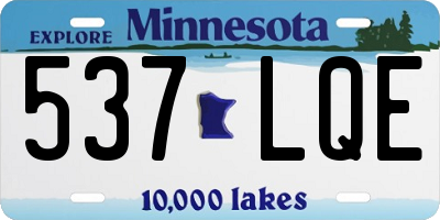 MN license plate 537LQE