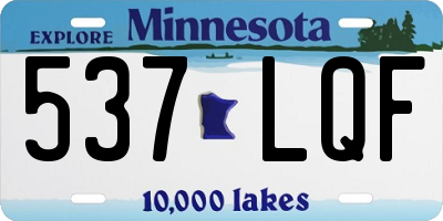 MN license plate 537LQF