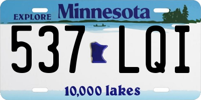 MN license plate 537LQI
