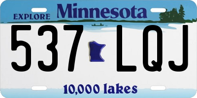 MN license plate 537LQJ