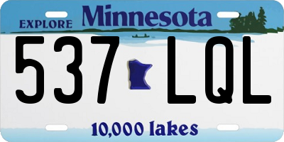 MN license plate 537LQL