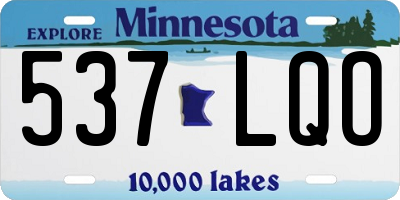 MN license plate 537LQO