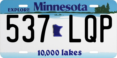 MN license plate 537LQP