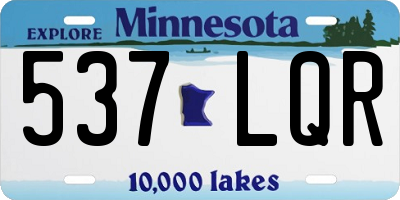 MN license plate 537LQR