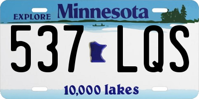 MN license plate 537LQS