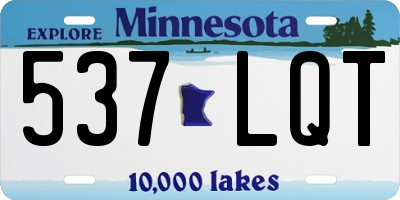 MN license plate 537LQT