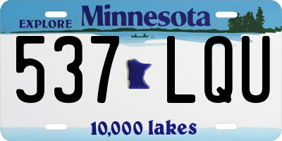 MN license plate 537LQU