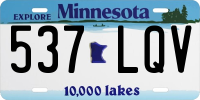 MN license plate 537LQV
