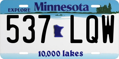 MN license plate 537LQW