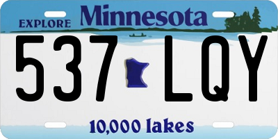 MN license plate 537LQY