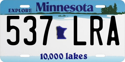 MN license plate 537LRA