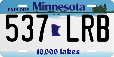 MN license plate 537LRB