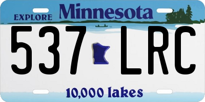 MN license plate 537LRC