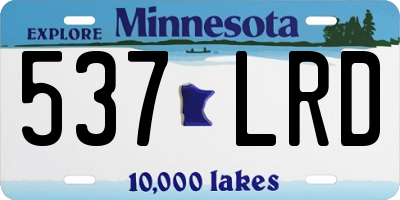 MN license plate 537LRD