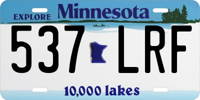 MN license plate 537LRF