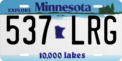 MN license plate 537LRG